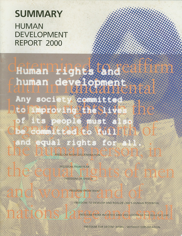  Human development report 2000 