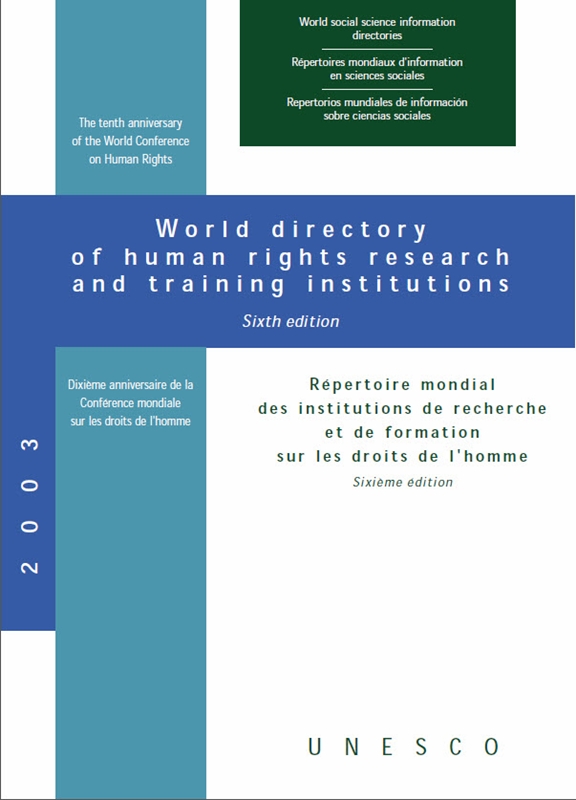  World directory of human rights research and training institutions
